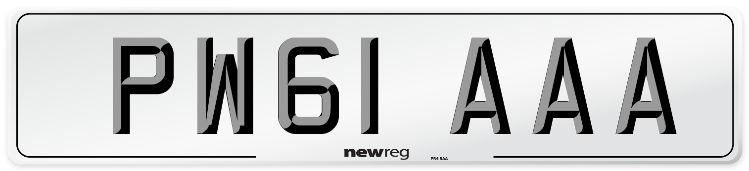 PW61 AAA Number Plate from New Reg